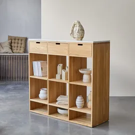 Tikamoon Bücherregal 120 x 112 x 40 cm Weiß