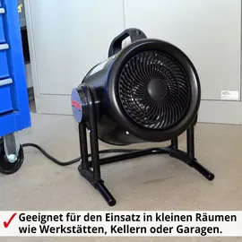 Hecht 3422 Heizlüfter 2in1 Ventilator | 3000 W | bis 40 m2 | Isolierter Tragegriff | Thermostat - Schwarz