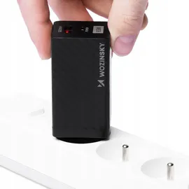 wozinsky 65W GaN-Ladegerät mit USB-Anschlüssen, USB C unterstützt QC 3.0 PD schwarz (WWCG01) - Schwarz