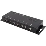 Exsys EX-1177-2S - USB 480 Mb/s Metall Hub, 15 kV ESD