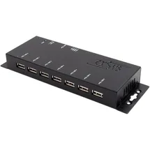 Exsys EX-1177-2S - USB 480 Mb/s Metall Hub, 15 kV ESD