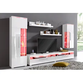 INOSIGN Trendmanufaktur Wohnwand weiß/weiß hochglanz), (883446)