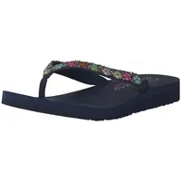 Skechers Damen Meditation - Daisy Delight Zehentrenner, Blau (Navy), 36 EU - 38 EU