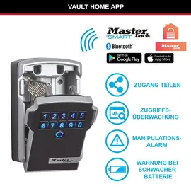 Master Lock Schlüsselsafe 5441EURD 12,7 x 8,3 x 5,9 cm Grau/Schwarz