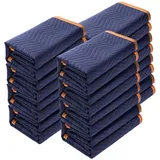 Vevor 12x Umzugsdecken 2032x1829mm Möbeldecken Vliesstoff + recycelte Baumwolle Lagerdecken Umzug Packdecken Transport-Decken Möbelpackdecken Verpackungsdecken zum Schutz für Möbel