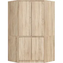 Akord Kleiderschrank Sonoma Eiche 100 Cm 4 Türen 6 Regalböden B100xh180xt50 Cm