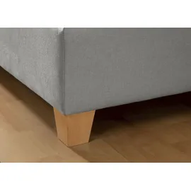 Home Affaire Boxspringbett HOME AFFAIRE "Calloway", grau, B:188cm L:238cm, Komplettbetten, Boxspringbett, inkl. Topper, XXL-Ausführung, in 4 Farben, 5 Breiten, 3 Matratzenarten