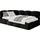 Selsey Cloudy – Einzelbett 120x200, Kopfteil links, Matratze & Bettkasten, Samt Schwarz
