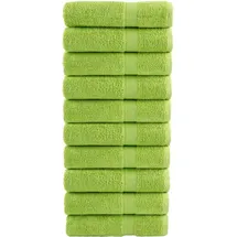 vidaXL SOLUND Handtuchset 50 x 100 cm apfelgrün 10 St.