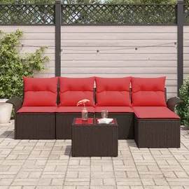 vidaXL Gartenlounge-Set 6-tlg. braun