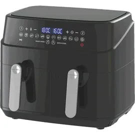 Epiq XXL Doppel Heißluftfritteuse 9 Liter (2x 4,5Liter) zwei separat gesteuerten Frittier-Körben / Cool-Touch-Griffen... - Schwarz