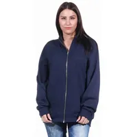 Normann Relaxanzug Damen Jacke für Hausanzug, Sportanzug oder Jogginanzug Oberteil blau XXL