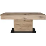 Mäusbacher Couchtisch Lift Couchtisch, Schwarz, Eiche, Metall, Holzwerkstoff, rechteckig, eckig, 58-77x60x110 cm, - BHT 110x58x60 cm