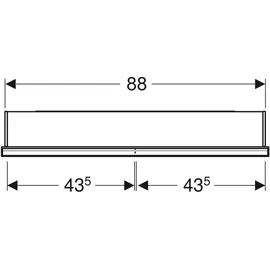Geberit One 90 cm Aluminium eloxiert mit ComfortLight