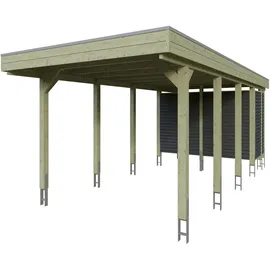 SKANHOLZ Friesland Hybrid Set 12 3,14 x 7,08 m grün inkl. Abstellraum