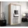 abiks möbel Schwebetürenschrank MADRYT 120 x 200 x 62 cm Weiß