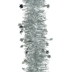 Decoris Girlande mit Sternen versch. Farben Silber