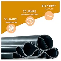 DACHPROTECT EPDM Dachfolie 1,20 mm Schwarz 1,00 m x 3,55 m