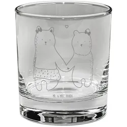 Mr. & Mrs. Panda Glas Bär Freundin - Transparent - Geschenk, Teddybär, Gin Glas mit Sprüche, Premium Glas, Einzigartige Geschichten