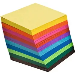 FOLIA Faltblatt Mini 5x5cm 10Farb.so 8955 500Bl