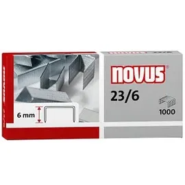 Novus Heftklammern 23/6 Silber 1000 St.