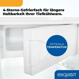 Exquisit KS516-4-051C Kühlschrank (107 l, 845 mm hoch, Schwarz)