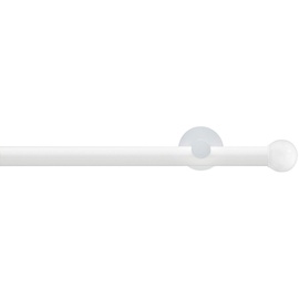 GARESA Gardinenstange »WHITE«, 1 läufig-läufig, Wunschmaßlänge, Vorhanggarnitur, Innenlauf, verlängerbar, Endknopf Kugel, weiß