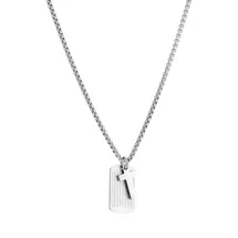 FYNCH-HATTON Kette mit Anhänger Edelstahl Silber