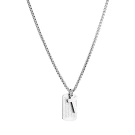 FYNCH-HATTON Kette mit Anhänger Edelstahl Silber