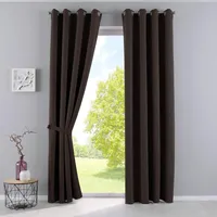 Gardinenbox Vorhänge Blickdicht »Newyork« Braun HxB 245x140 cm 2er-Pack Thermo-Gardinen Verdunkelungsvorhang Blackout Ösen schalldämmend ÖKOTEX UV-Schutz Raffhalter, 201920600-2