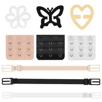 Arcjunys BH Träger Clip Rutschfester BH Clips für BH Träger Rücken BH Verlängerung 3 Haken Verstellbarer Bra Strap Clips BH Klammer Rücken für Damen volle Körbchengröße 9 Stück - 14×6.5cm