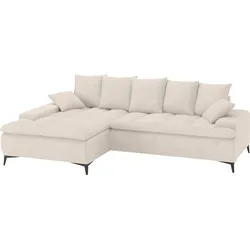 Ecksofa MR. COUCH "Haiti III, L-Form", beige (stripes 8622 natur), B:280cm H:87cm T:180cm, Stripes (92% Polyester / 8% Nylon), Sofas, Wahlweise mit Kaltschaumpolsterung