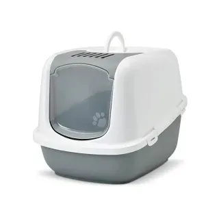 Savic Katzentoilette Nestor Jumbo weiß/grau