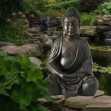 Boltze Buddha Figur Garten Außen Dekoration Kunstharz Skulptur braun Wohn Zimmer Statue Boltze 2445800