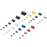 Maul original mauly Klemmer (12 Stück) 25 mm | Befestigung mit 9 mm zum Klemmen von bis zu 90 Blatt Papier | vielseitig einsetzbar im Büro, als Küchen Gadgets und im Haushalt | Schwarz