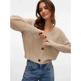Vero Moda VMLEA LS V-Neck Cuff Cardigan Noos Beige XS