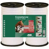 AKO Agrartechnik Weideband 10 mm 2 x 200 m Weiß