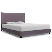 VidaXL Bettgestell ohne Matratze Taupe Stoff 90x200 cm