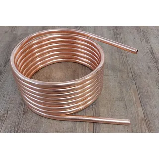 Spirale aus 7,5m Kupferrohr 15x1mm Außendurchm mit ca.31cm Whirlpool Poolheizung