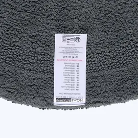 Homescapes Runde Badematte Grau Ø 80 cm