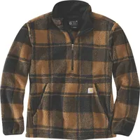 CARHARTT Loose Fit Fleece Pullover 106443 - carhartt brown/black plaid - XL