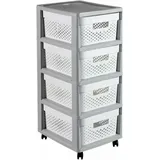Curver KNOCK DOWN Regal 30 x 40 x 40 cm Grau/Weiss