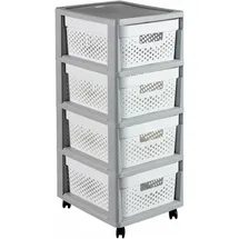 Curver KNOCK DOWN Regal 30 x 40 x 40 cm Grau/Weiss