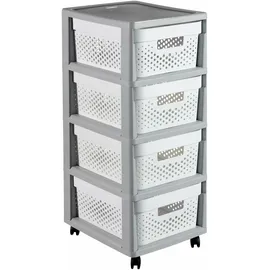 Curver KNOCK DOWN Regal 30 x 40 x 40 cm Grau/Weiss