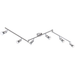 Decken Leuchte Strahler beweglich Rondell Fernbedienung Dimmer im Set inklusive RGB LED Leuchtmittel