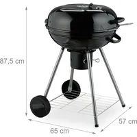 Relaxdays Relaxdays, Holzkohlegrill, Kugelgrill (39 cm)