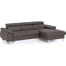 Cotta Eckcouch Kunstleder 2-Sitzer Grau