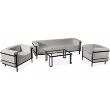konsimo® TRIGLO Garten-Lounge-Set 4-tlg. dunkelgrau/hellgrau