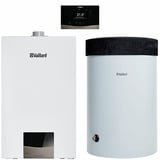 Vaillant Gas-Brennwert-Paket 1.62/3 ecoTEC exclusive VC 20 CS/1-7 mit Regelung VRC 720/3 und 120 Liter Warmwasserspeicher VIH R - 8000016636