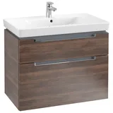 Villeroy & Boch Waschtischunterschrank 2 Auszüge 78,7 x 59,0 cm Braun